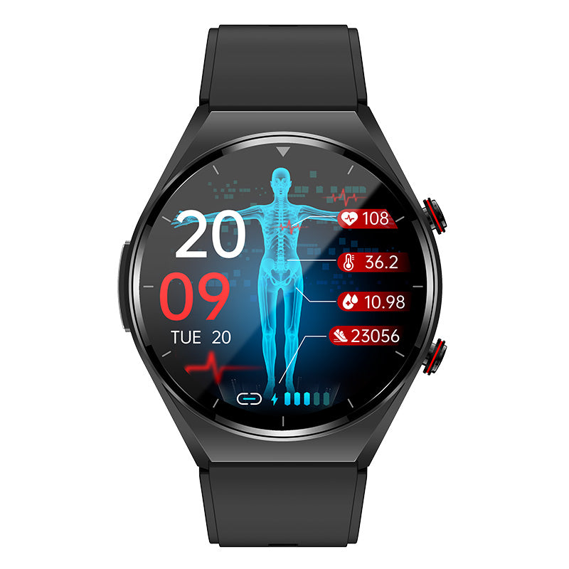 Sugraphe sanguin en un clic | Glucose de la pression artérielle EKG | EKG HRV Heart Frequency Monitor Health Smart Watch 1