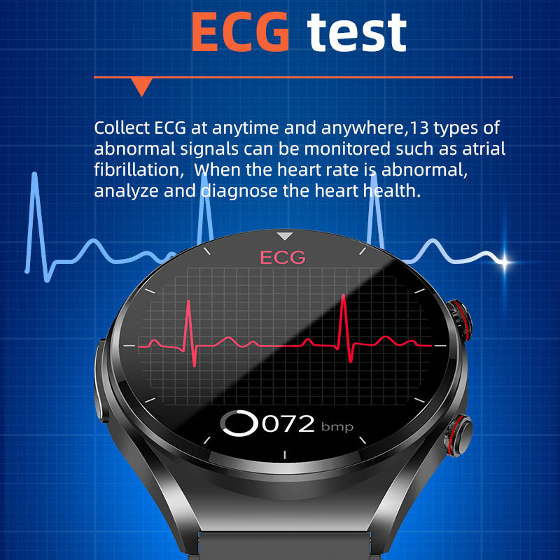 Sugraphe sanguin en un clic | Glucose de la pression artérielle EKG | EKG HRV Heart Frequency Monitor Health Smart Watch 7