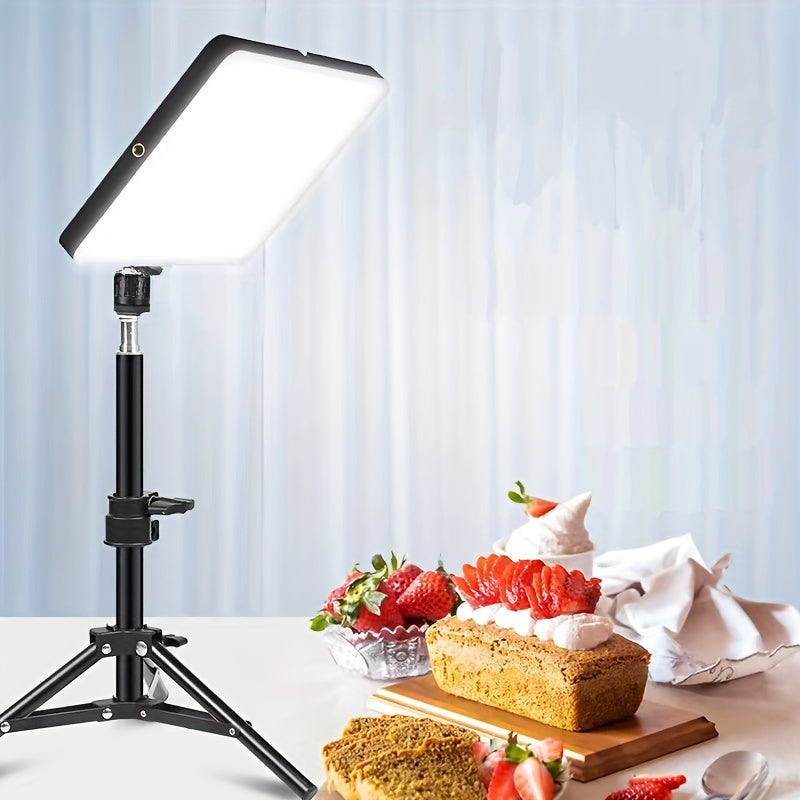 Support de lumière LED réglable pour la photographie et la vidéo - 1,1 m de hauteur, un trépied en aluminium robuste avec lampe 0