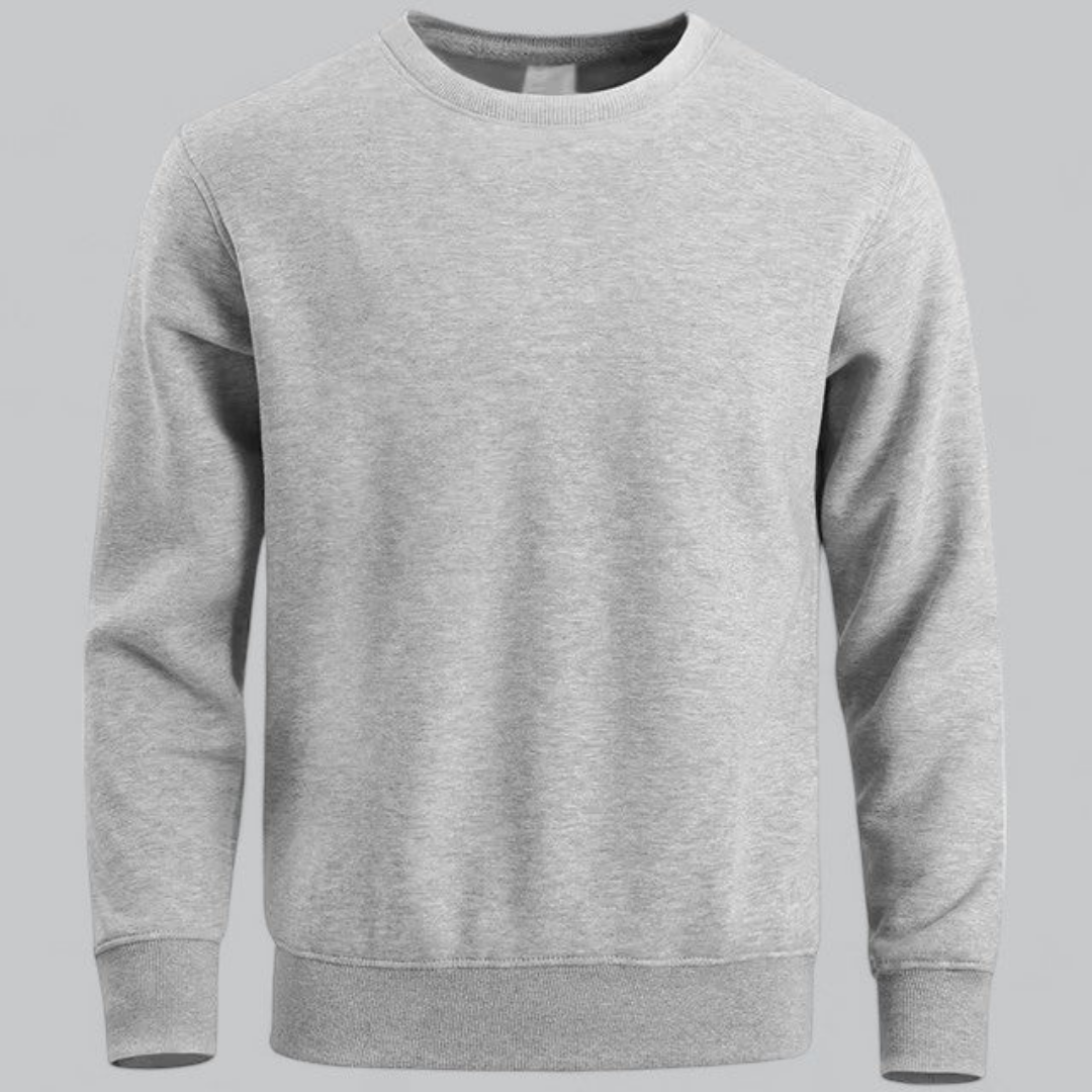 Sweat-shirt classique décontracté à col rond pour homme | Manches longues 0