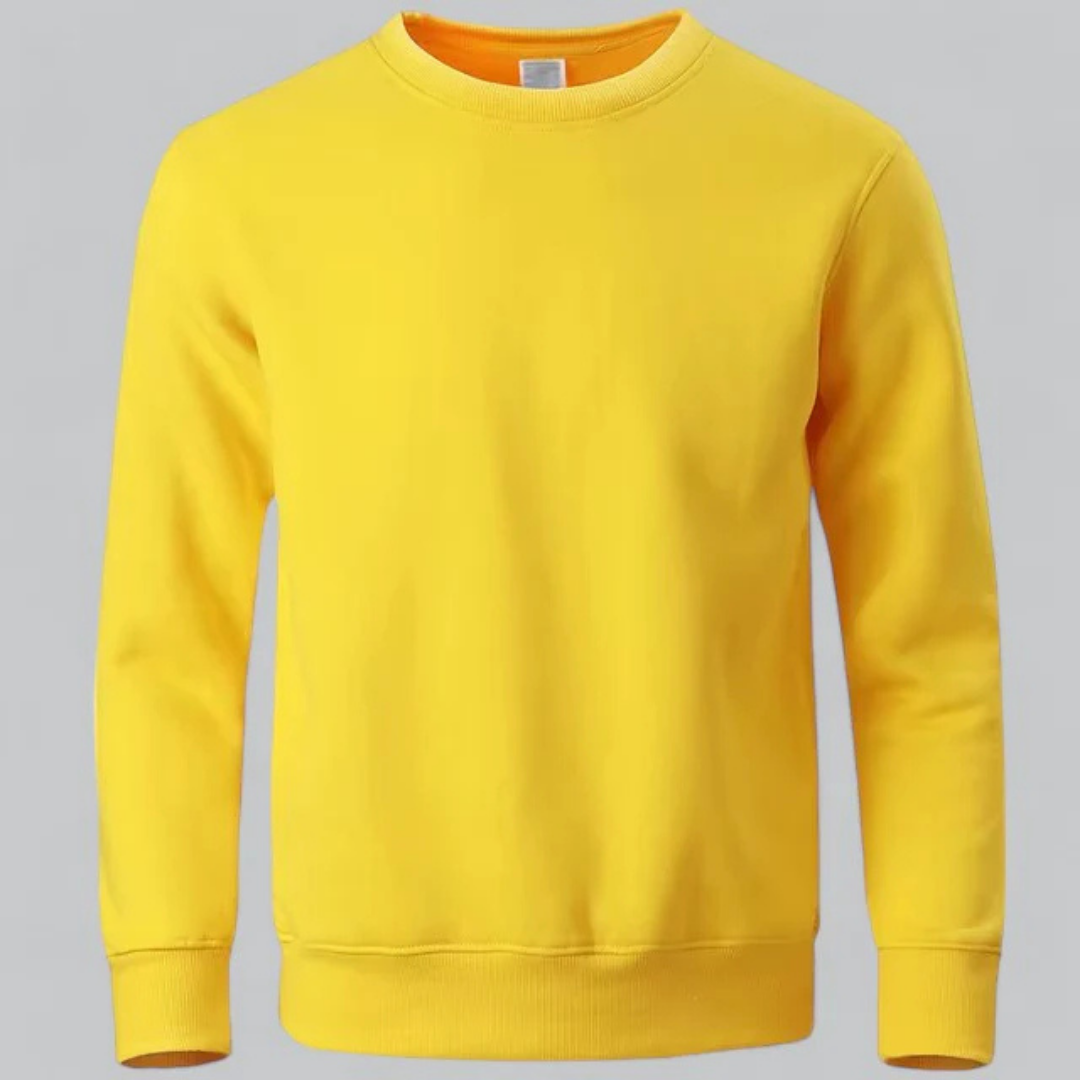 Sweat-shirt classique décontracté à col rond pour homme | Manches longues 1
