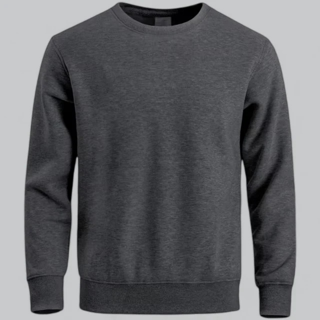 Sweat-shirt classique décontracté à col rond pour homme | Manches longues 4