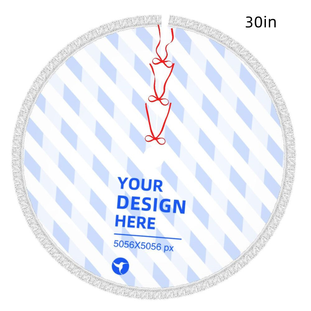 Tablier à franges et motif sapin de Noël 0