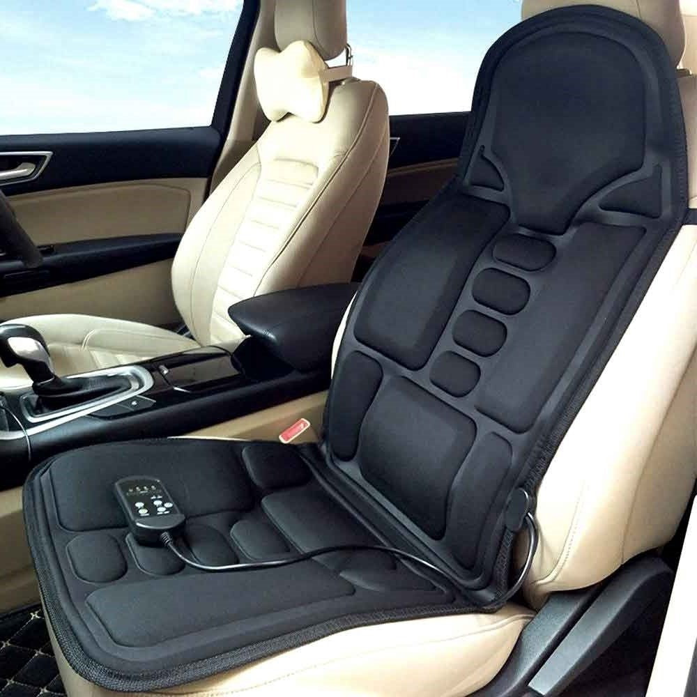 Tampon de chaise de massage à 8 modes avec coussin de cou arrière chauffé pour la voiture et la maison 0