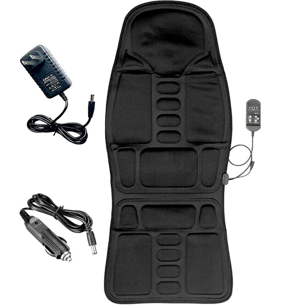 Tampon de chaise de massage à 8 modes avec coussin de cou arrière chauffé pour la voiture et la maison 2