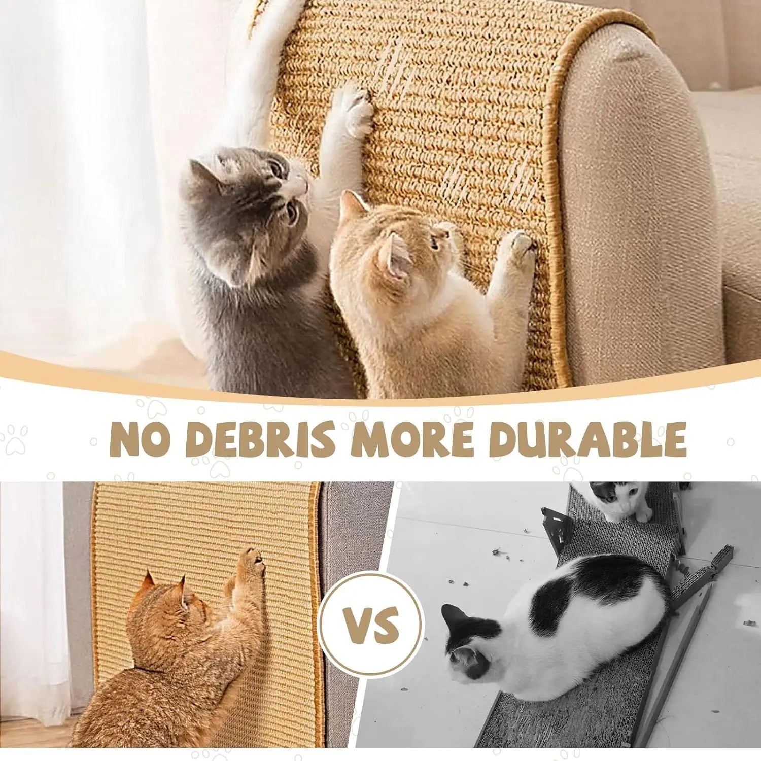 Tapis à griffer en sisal pour meubles et jeux pour chats 3