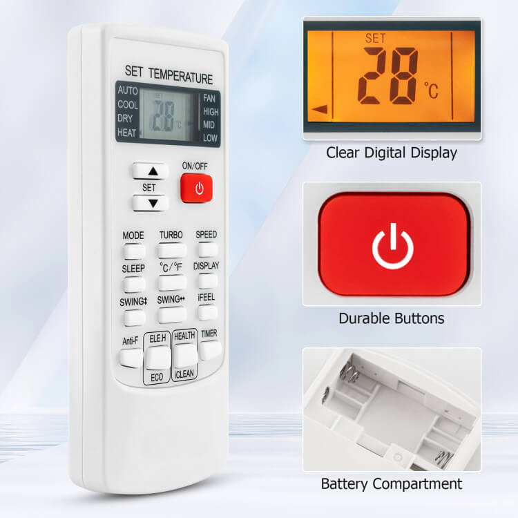Télécommande de climatiseur multimarque – Contrôleur universel de climatisation à configuration rapide | Remplacement pratique | Pour la maison et le travail 1