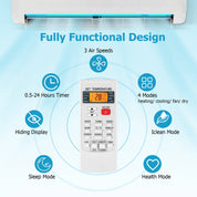 Télécommande de climatiseur multimarque – Contrôleur universel de climatisation à configuration rapide | Remplacement pratique | Pour la maison et le travail 2