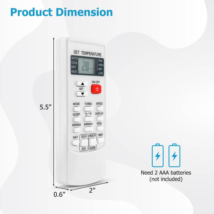 Télécommande de climatiseur multimarque – Contrôleur universel de climatisation à configuration rapide | Remplacement pratique | Pour la maison et le travail 5