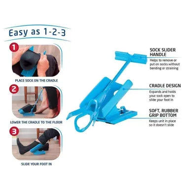 Tiche d'aide à chaussette facile et facile à compression 6