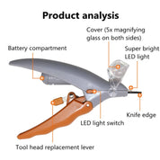 Tondeuse à mâchoires pour animaux avec lumière 7