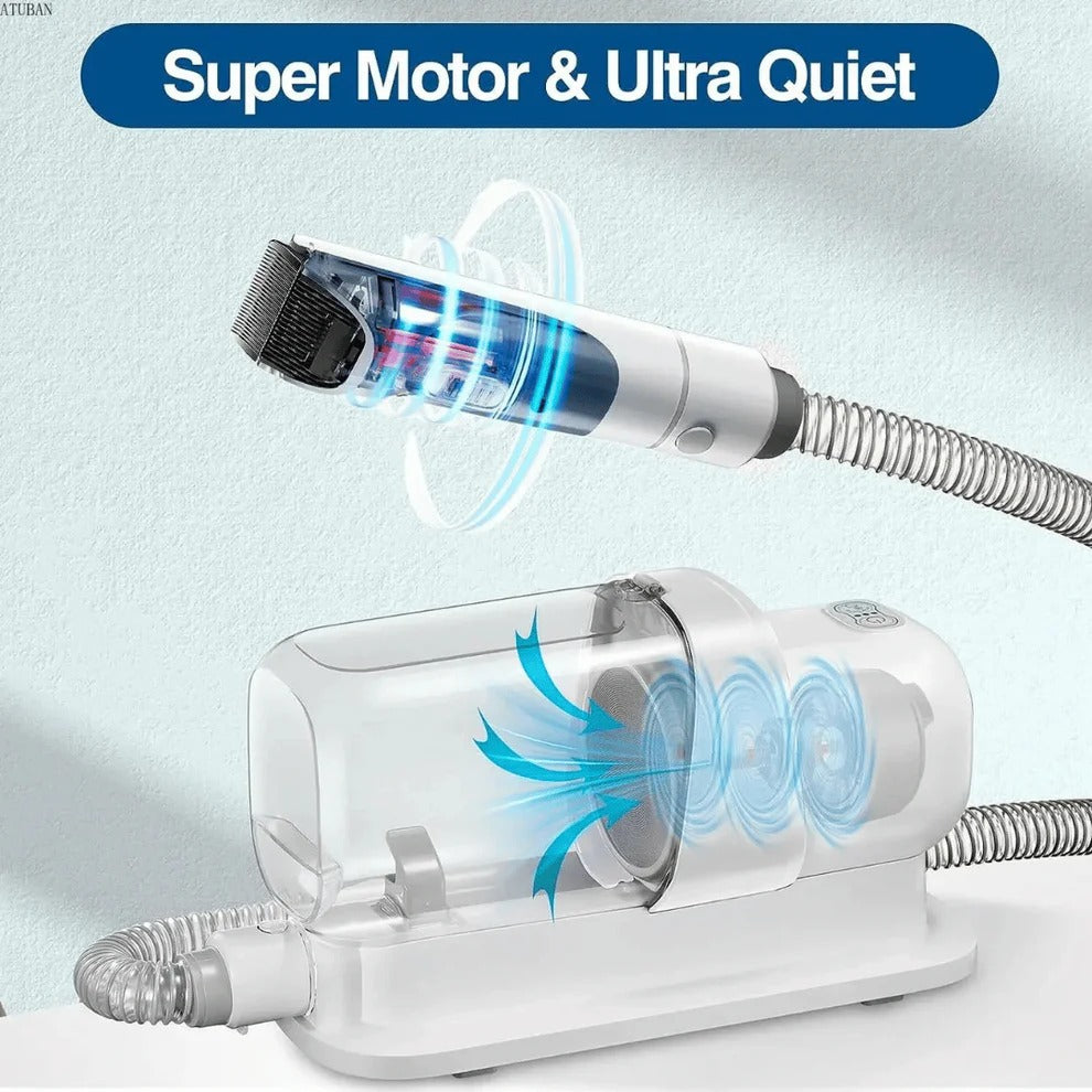 Tondeuse silencieuse pour chien avec kit complet de tondeuse et brosse | Grande capacité de 2,3 L 3