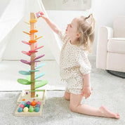 Tour de billes arc-en-ciel – Jouet créatif en bois – Favorise les couleurs et les sons pour les enfants de 3 ans et plus 2