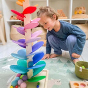 Tour de billes arc-en-ciel – Jouet créatif en bois – Favorise les couleurs et les sons pour les enfants de 3 ans et plus 3