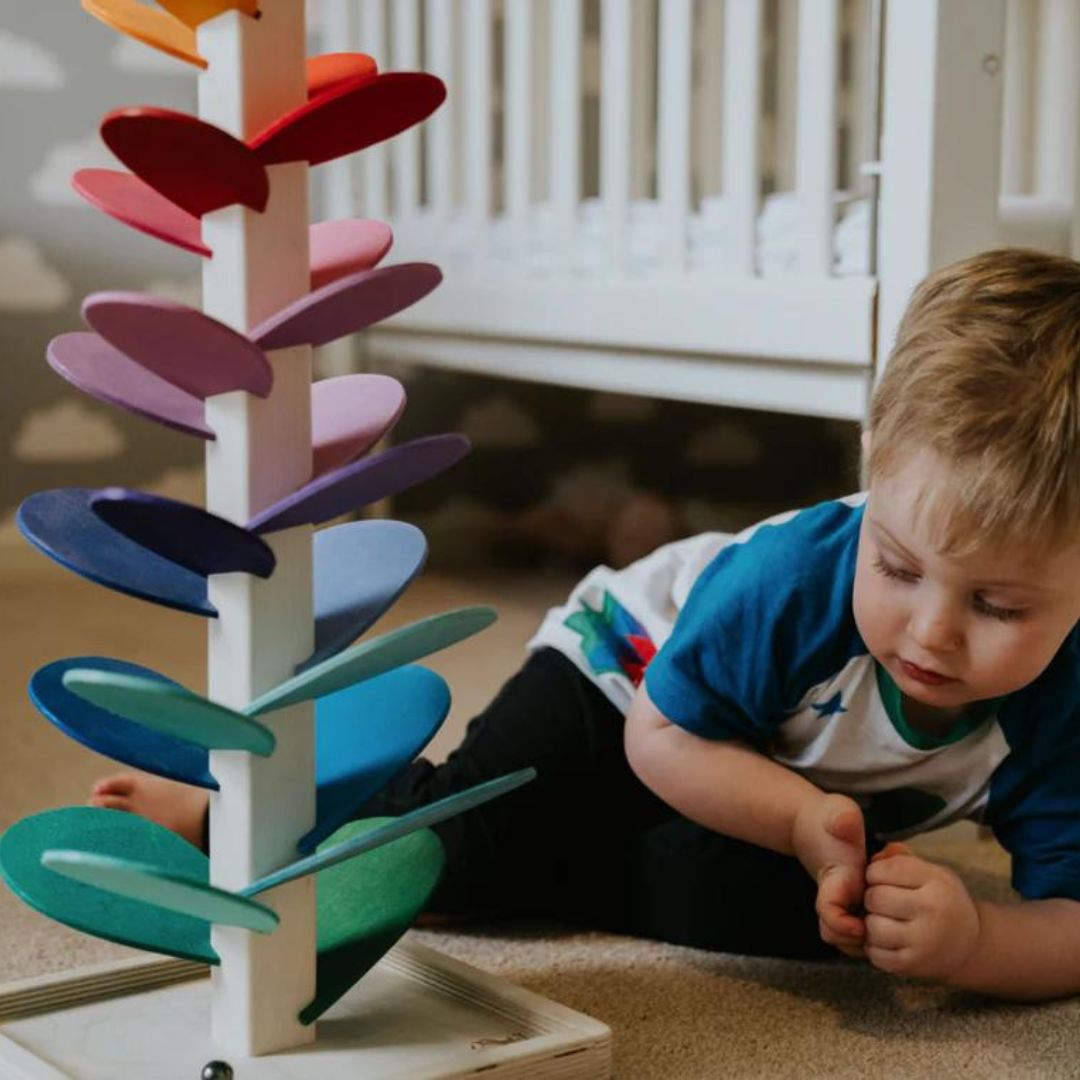 Tour de billes arc-en-ciel – Jouet créatif en bois – Favorise les couleurs et les sons pour les enfants de 3 ans et plus 5