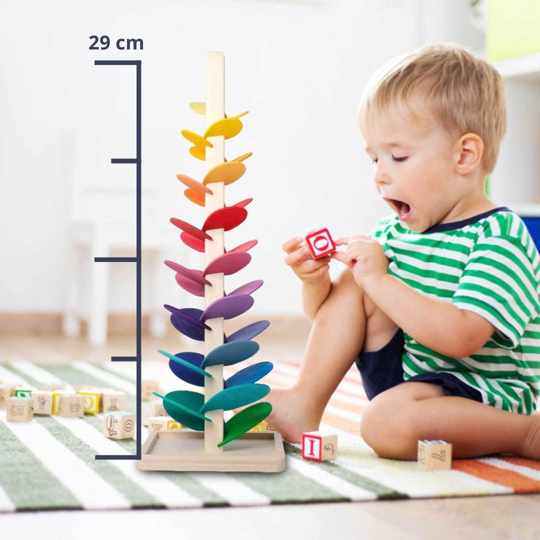Tour de billes arc-en-ciel – Jouet créatif en bois – Favorise les couleurs et les sons pour les enfants de 3 ans et plus 7