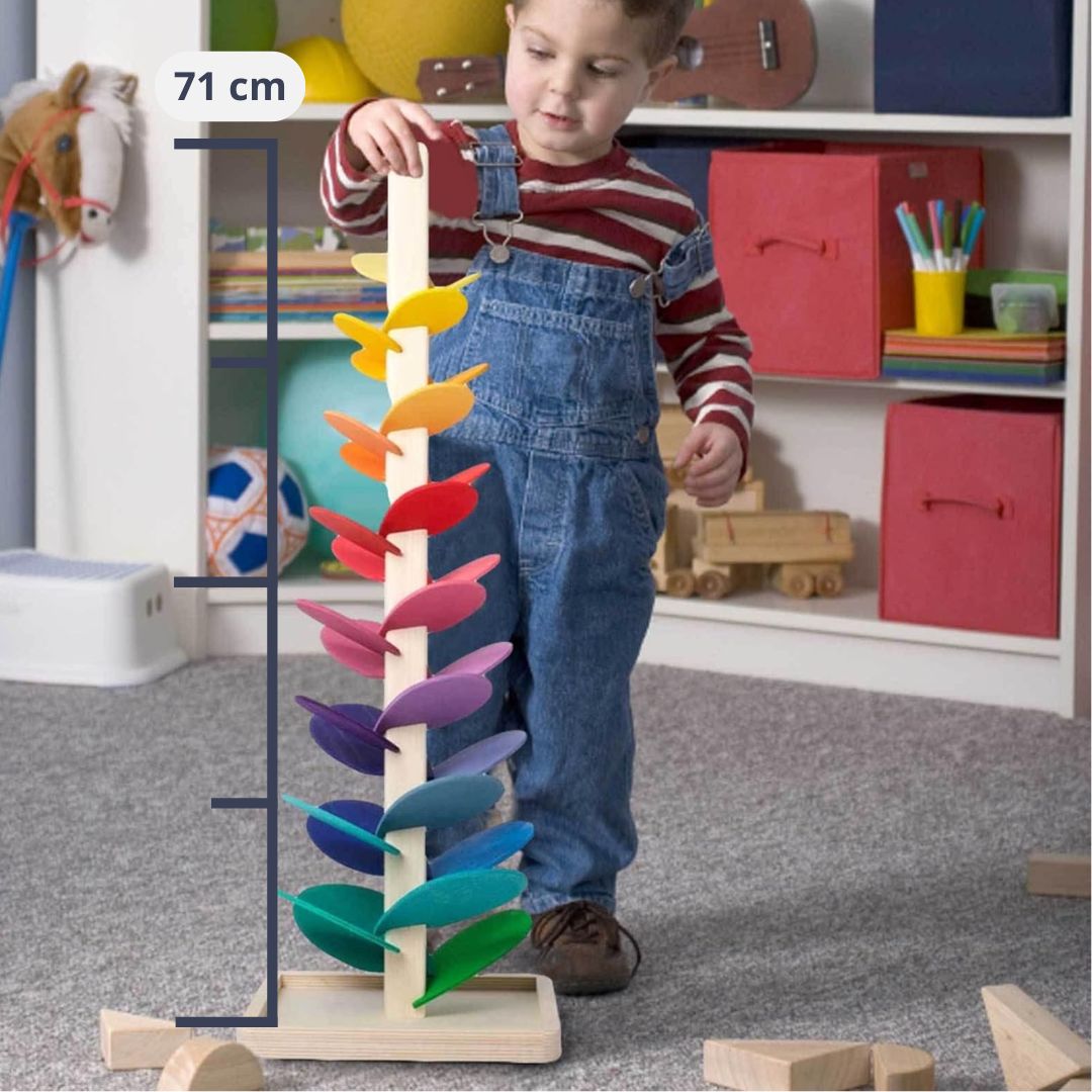 Tour de billes arc-en-ciel – Jouet créatif en bois – Favorise les couleurs et les sons pour les enfants de 3 ans et plus 8