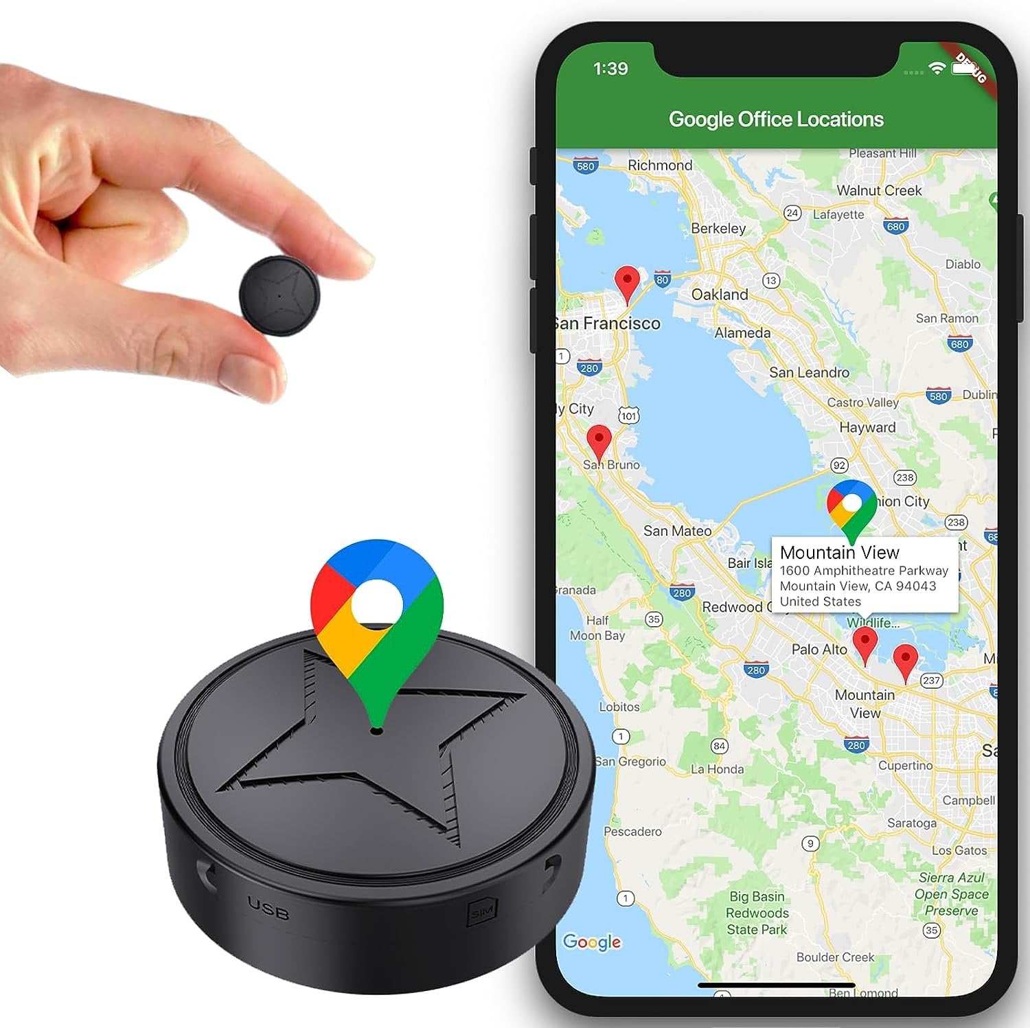 Tracker GPS magnétique ultracompact pour les dispositifs de localisation de la voiture et de véhicules en matière de suivi pour les animaux de compagnie et les objets de valeur 0