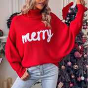 Candy | Pull festif pour femme avec col roulé