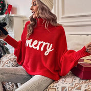 Candy | Pull festif pour femme avec col roulé