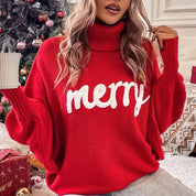 Candy | Pull festif pour femme avec col roulé