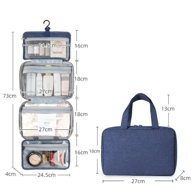 Sam | Organisateur de toilette de voyage compact et spacieux à plusieurs compartiments