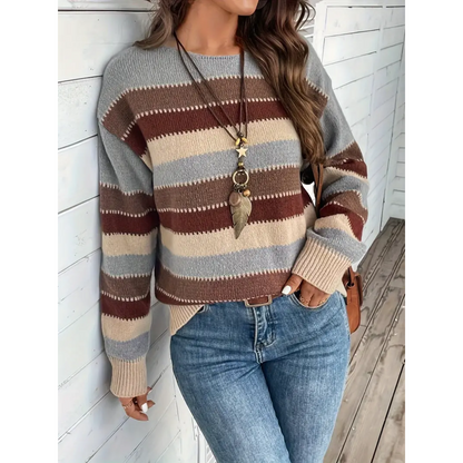 Lita | Pull femme confortable avec rayures et manches longues