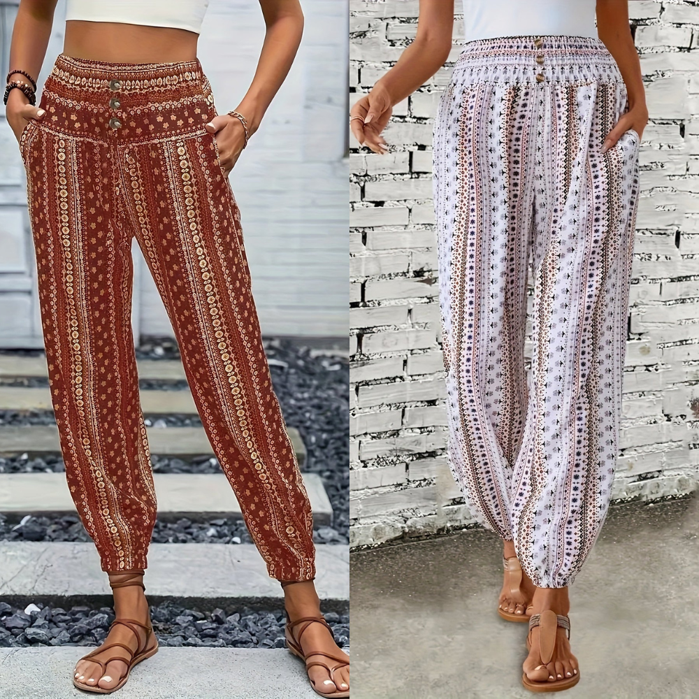 Lola | High-Waisted Printed Pants – Guaranteed Bohemian Vibe