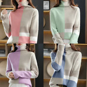 Liza | Cozy sweater with color accents for winter
