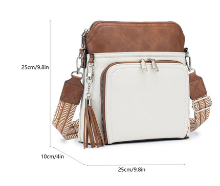 Kohota tyyliäsi tyylikkäällä Natalie-olkakassilla, jossa on trendikkäät hapsukoristeet ja joka on varustettu varkaudenestotoiminnoilla.