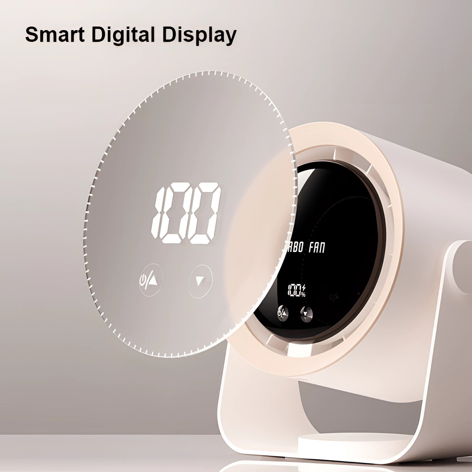 Ventilateur turbo sans lame avec affichage LED - Solution de refroidissement calme et calme pour les chambres et le salon 2