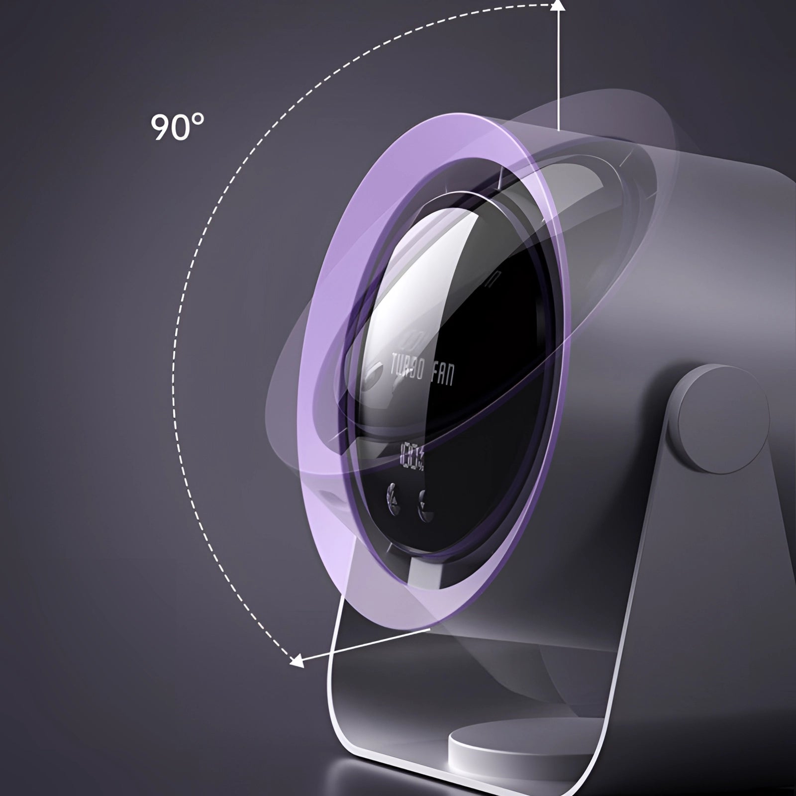 Ventilateur turbo sans lame avec affichage LED - Solution de refroidissement calme et calme pour les chambres et le salon 3