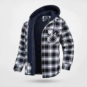 Veste à capuche à carreaux pour homme | Chaude 1