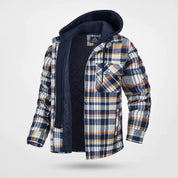 Veste à capuche à carreaux pour homme | Chaude 4
