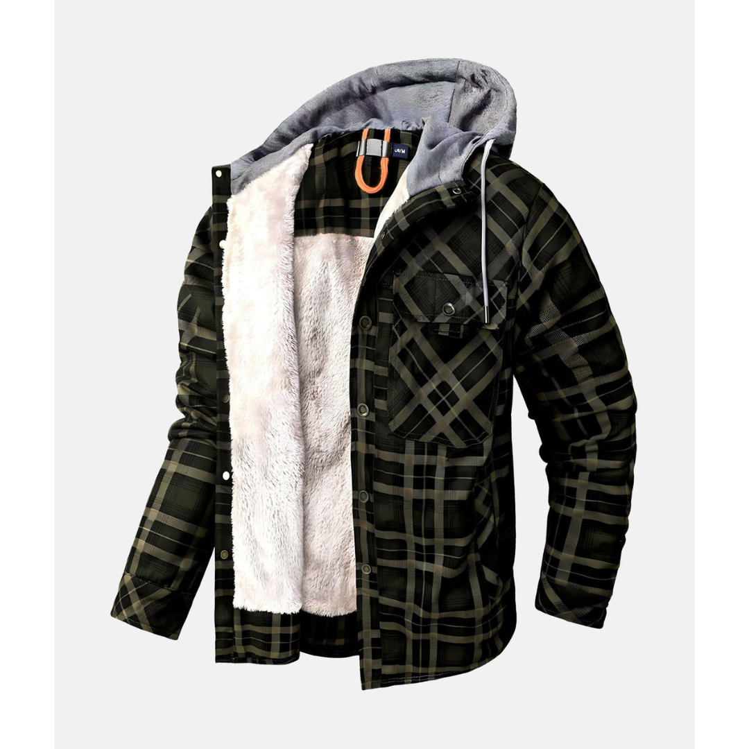 Veste boutonnée à carreaux pour homme | Hiver 4