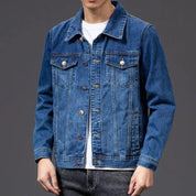 Veste boutonnée classique pour homme | Poches avant 1