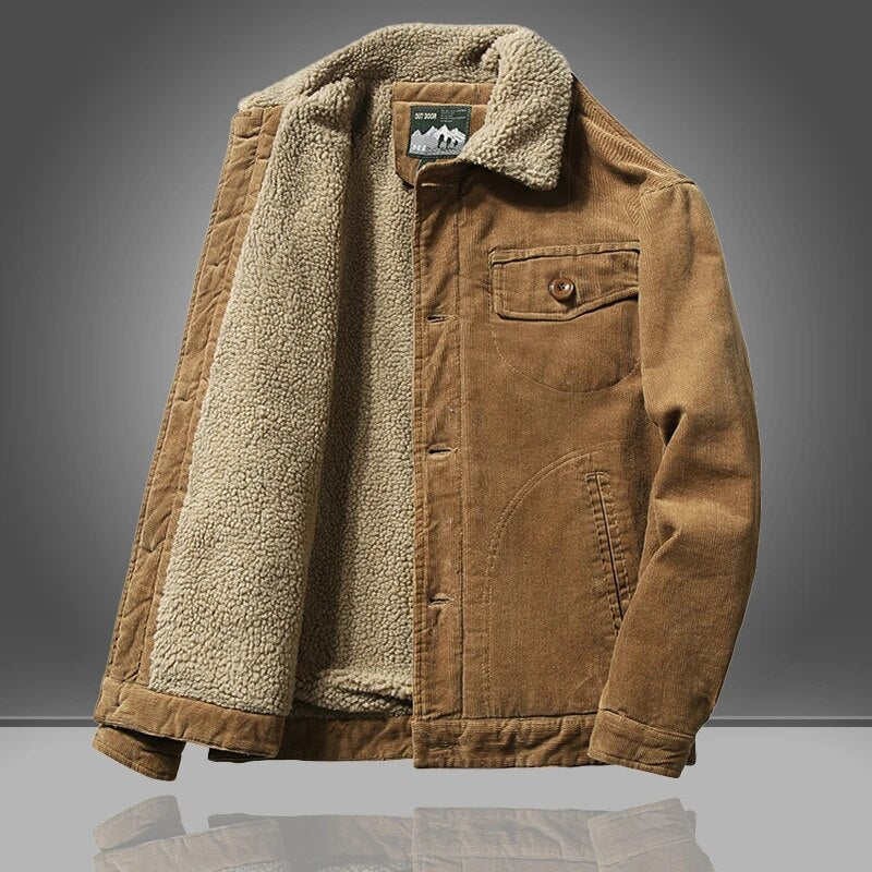 Veste boutonnée vintage pour homme | Chaude 1