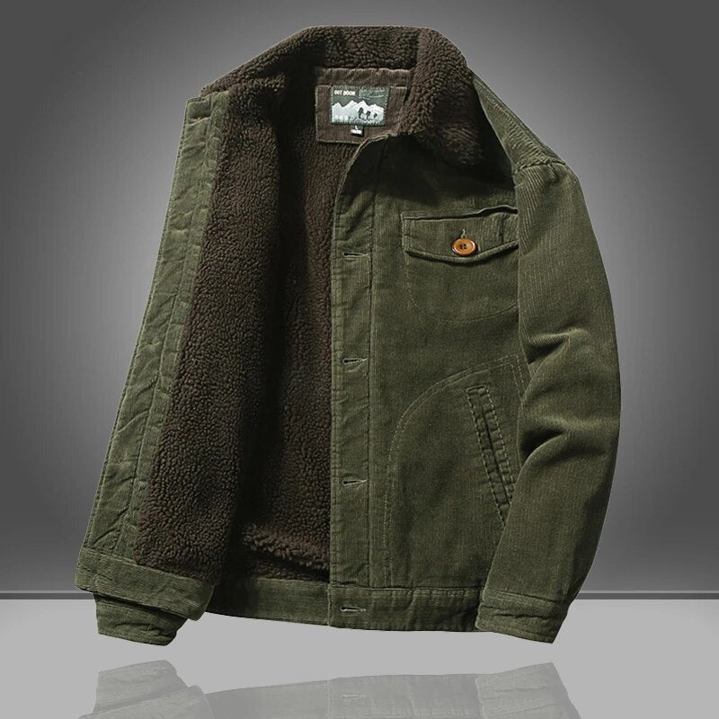 Veste boutonnée vintage pour homme | Chaude 2