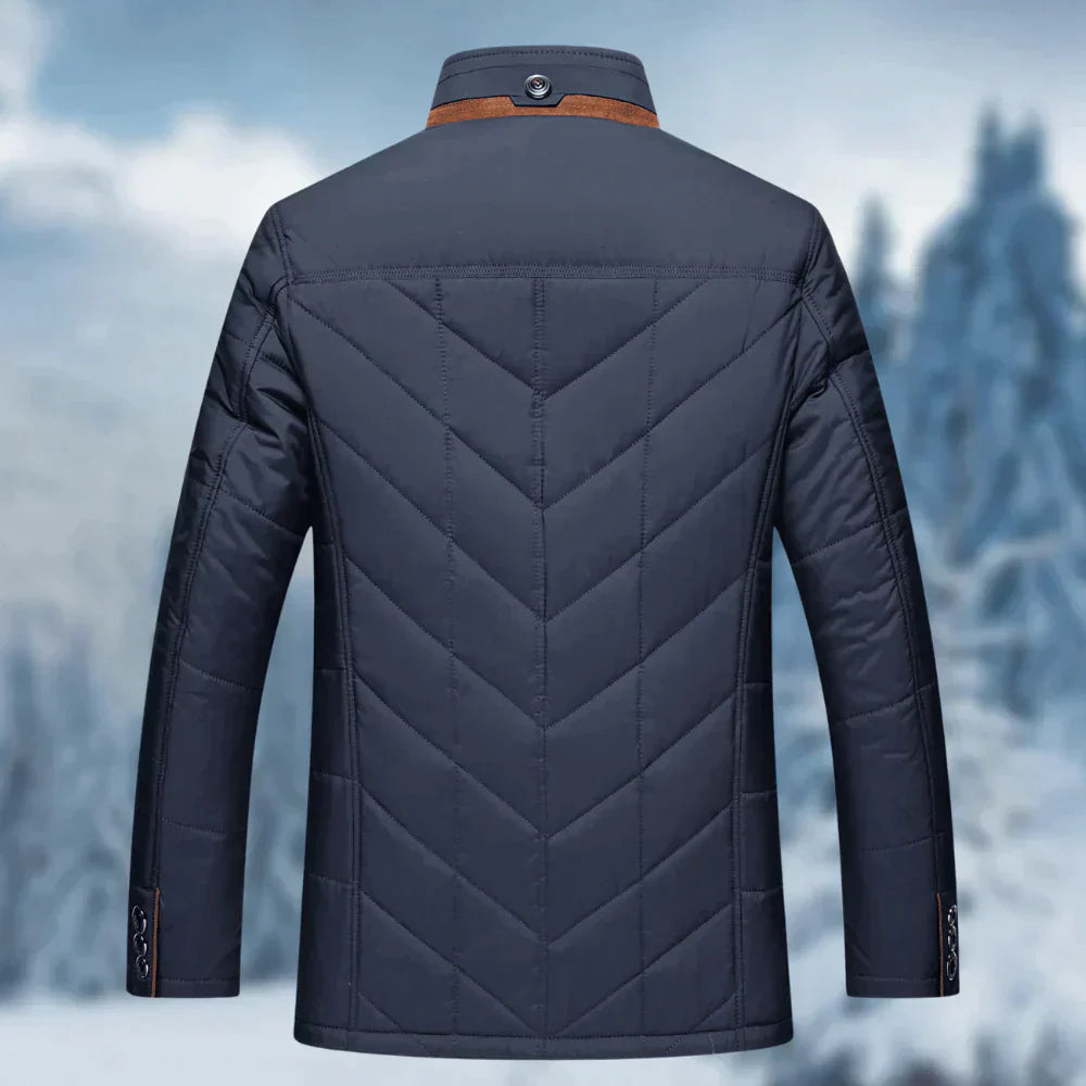 Veste chaude boutonnée pour homme | col montant 1