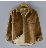 Veste chaude en velours côtelé pour homme | Manches longues 0