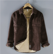 Veste chaude en velours côtelé pour homme | Manches longues 2