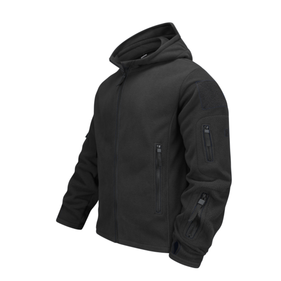 Veste coupe-vent à capuche et fermeture éclair pour homme | Multipoches 0