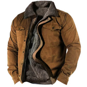 Veste d'hiver boutonnée pour homme | Chaude 0