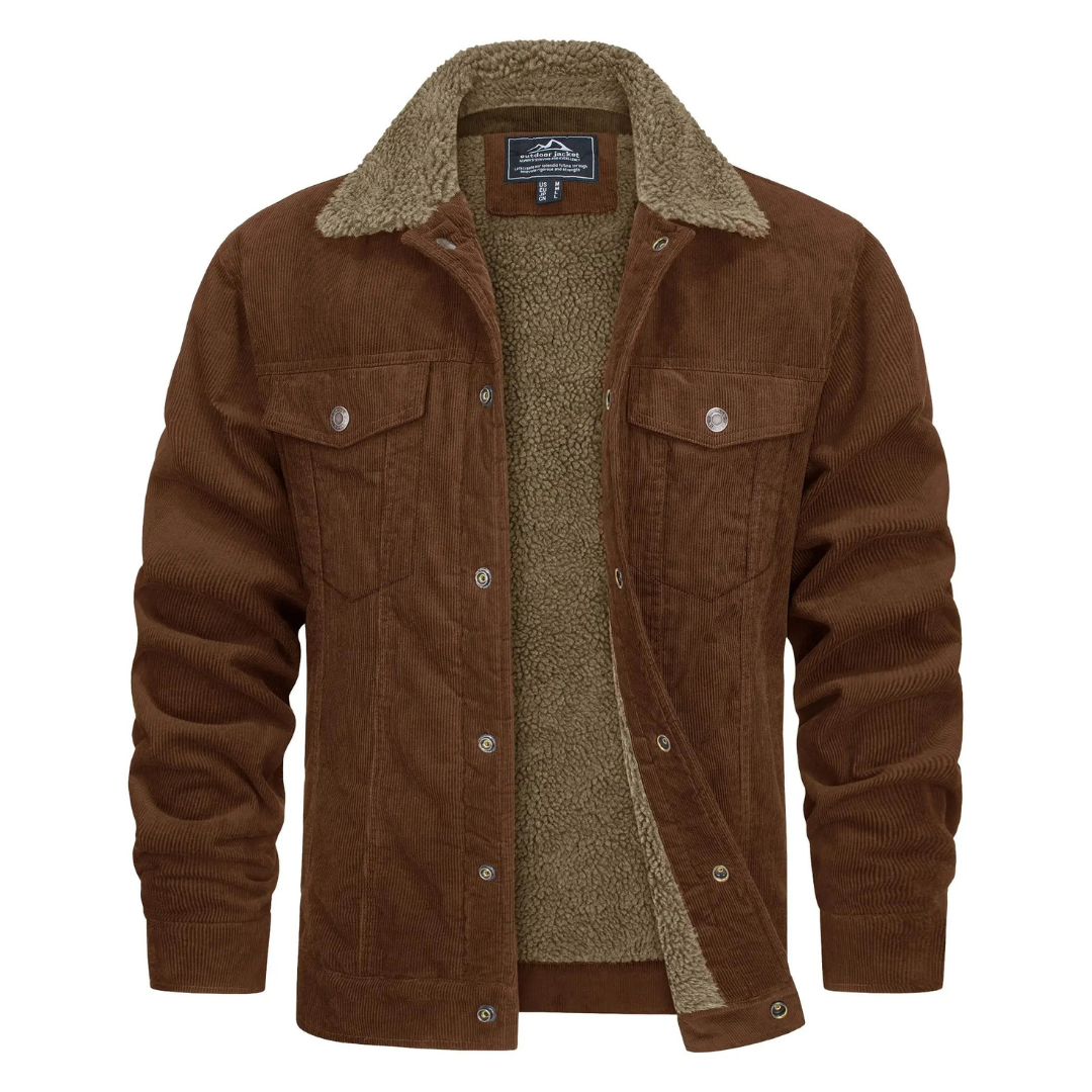 Veste d'hiver chaude pour homme | Boutonnée 0
