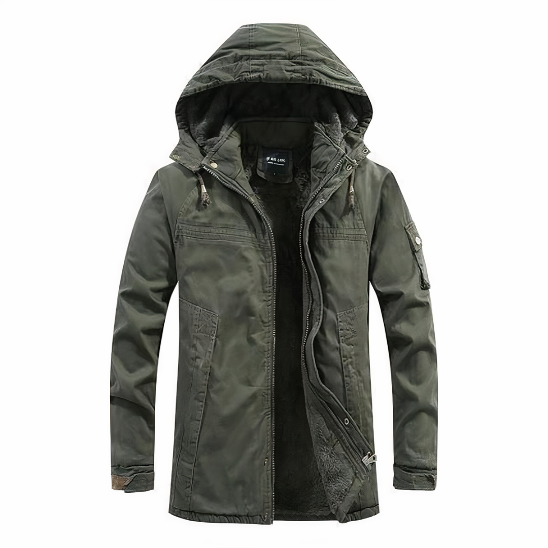Veste d'hiver élégante à capuche pour homme | Chaude 0