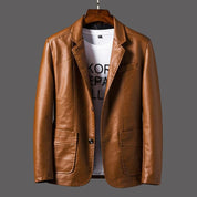 Veste de blazer à coupe moderne en cuir de qualité supérieure pour hommes 10