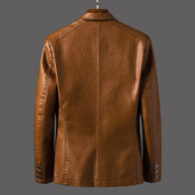 Veste de blazer à coupe moderne en cuir de qualité supérieure pour hommes 5