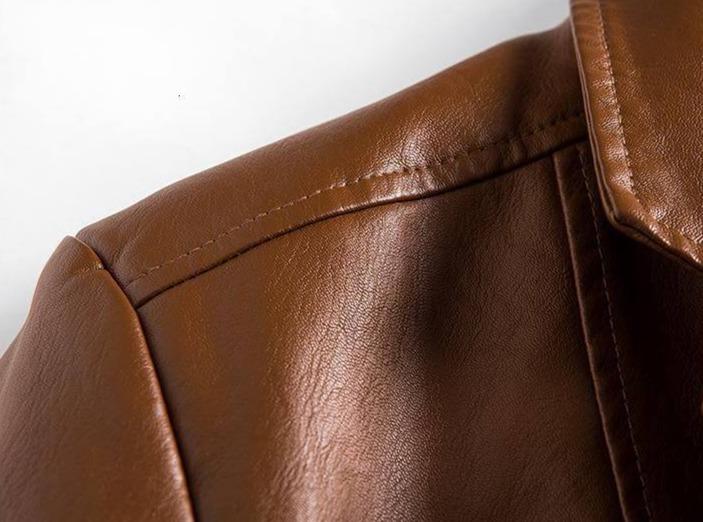 Veste de blazer à coupe moderne en cuir de qualité supérieure pour hommes 6