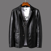Veste de blazer à coupe moderne en cuir de qualité supérieure pour hommes 7