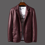 Veste de blazer à coupe moderne en cuir de qualité supérieure pour hommes 9